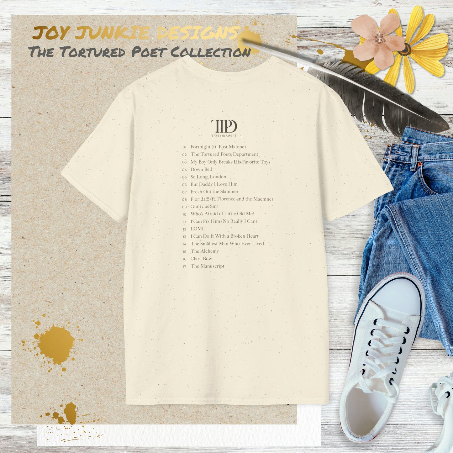 Taylor Swift - Tortured Poets Department Album Cover Tee