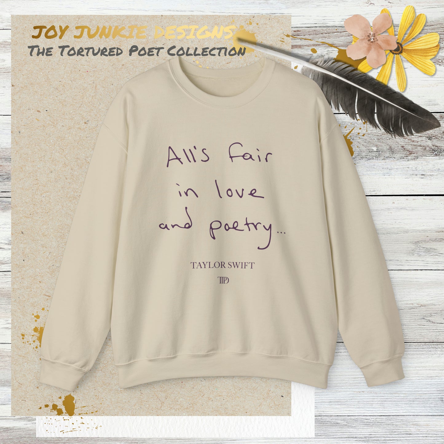 Taylor Swift "All is Fair" Handwriting Sweatshirt