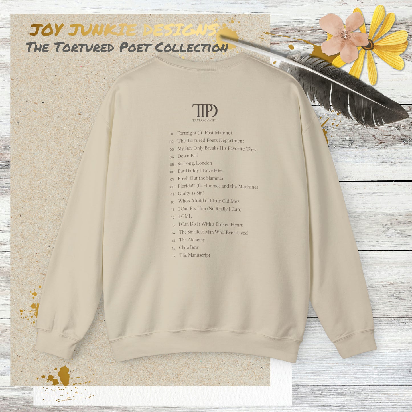 Taylor Swift - Tortured Poets Department Album Cover Sweatshirt