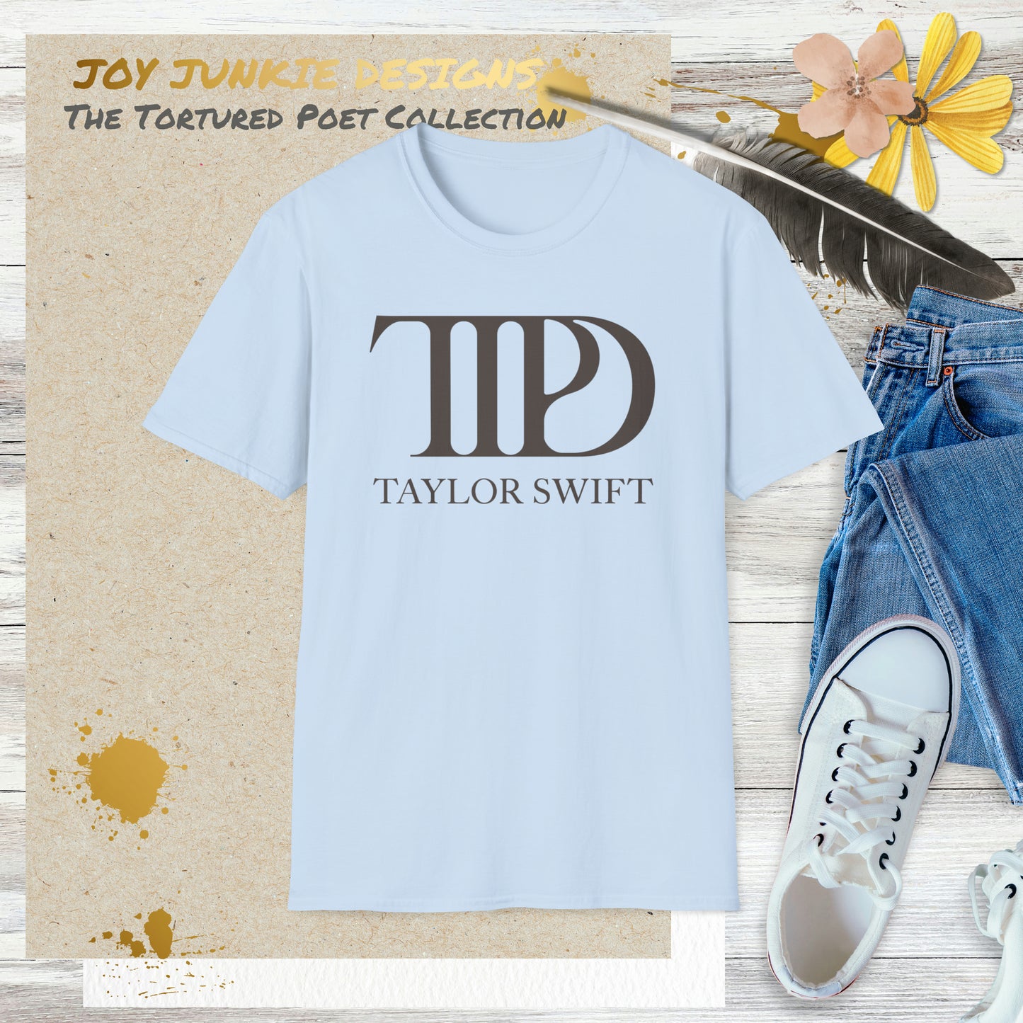 Taylor Swift - Tortured Poets Department Chocolate Logo T-Shirt