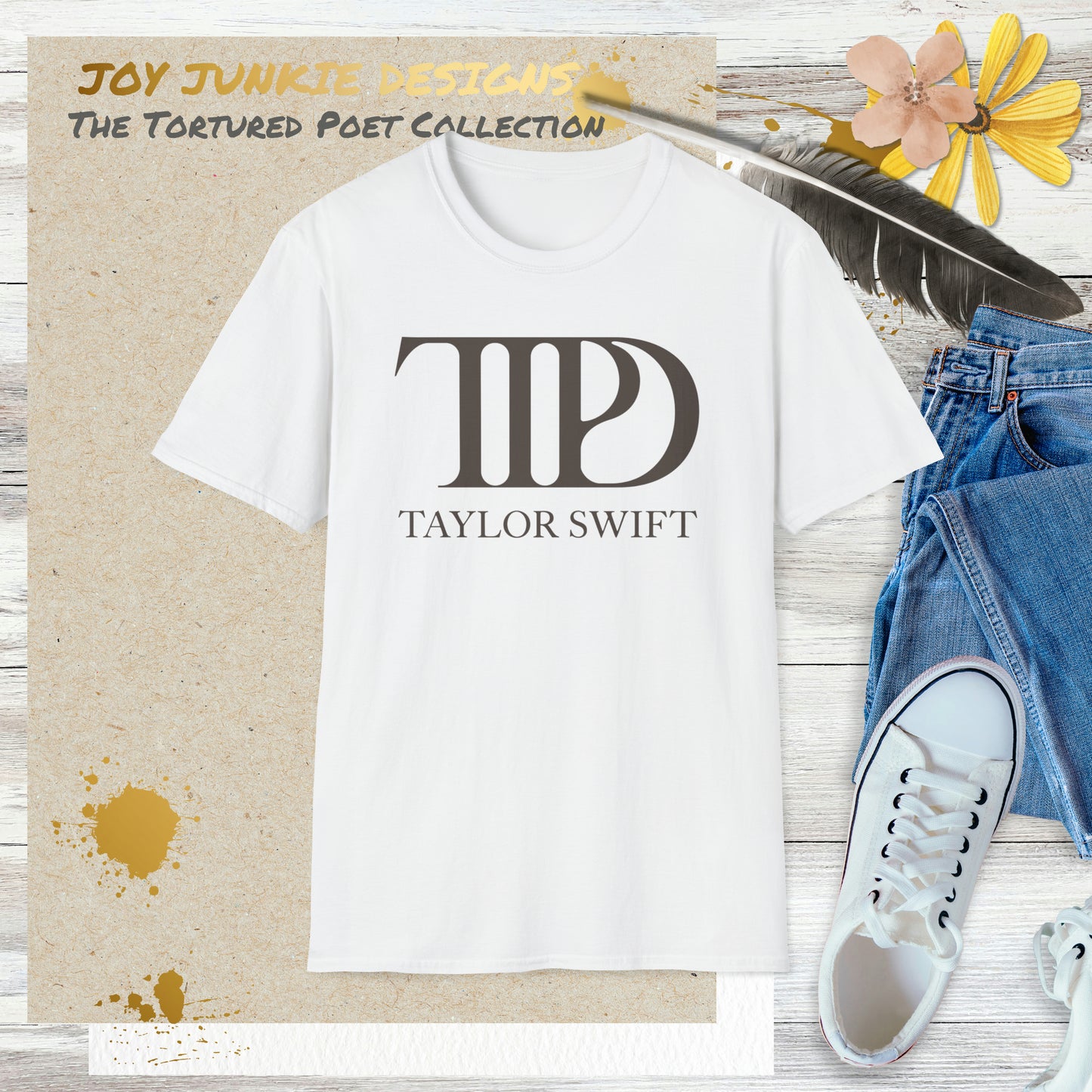 Taylor Swift - Tortured Poets Department Chocolate Logo T-Shirt