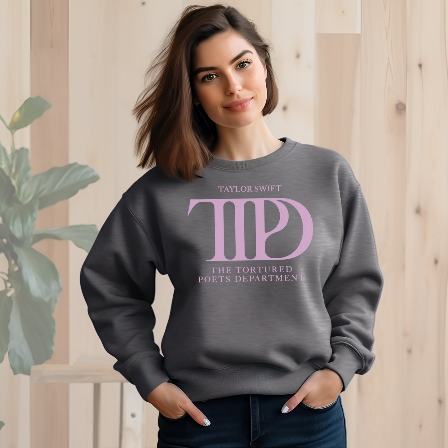 Taylor Swift - Tortured Poets Department Pink Logo Sweatshirt