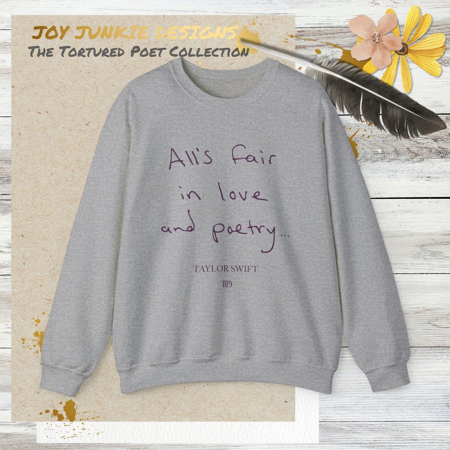 Taylor Swift "All is Fair" Handwriting Sweatshirt